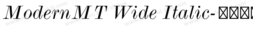 ModernMT Wide Italic字体转换
